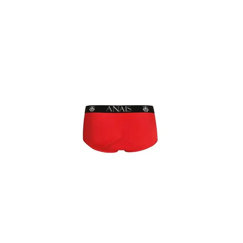 Slip sport microfibre rouge Anais Men, vue de face, coupe ajustée, jambes courtes, tailles S-3XL
