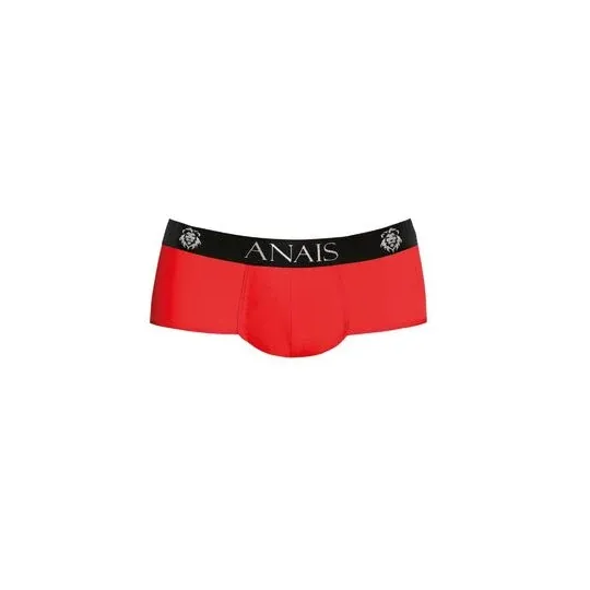 Slip sport microfibre rouge Anais Men, vue de face, coupe ajustée, jambes courtes, tailles S-3XL