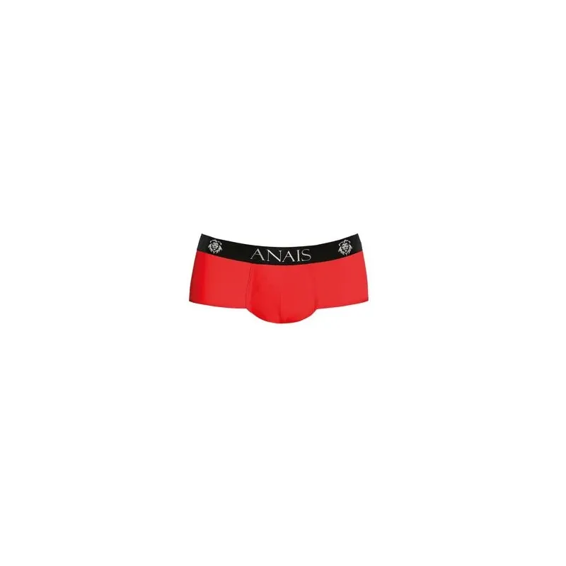 Slip sportivo in microfibra rosso Anais Men, vista frontale, vestibilità aderente, gambe corte, taglie S-3XL