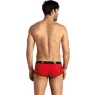Roter Microfaser-Sport-Slip Anais Men, Vorderansicht, enganliegend, kurze Beine, Größen S-3XL