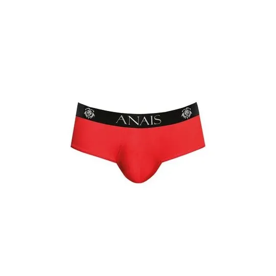 Red microfibre men's jock bikini with black trim by ANAIS MEN JOCK - open back design