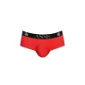 Mikrofaser Jock Bikini für Herren rot mit schwarzer Kante - ANAIS MEN JOCK - offene Gesäßpartie