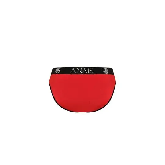 Slip homme microfibre rouge ANAIS Soul Slip vue de face bordure noire taille élastique confortable tendance 2025