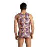 Men's sleeveless tank top ANAIS MEN comic print front view soft polyamide fabric