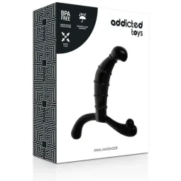 Massaggiatore prostatico nero Addicted Toys - stimolatore anale e perineale per uomini