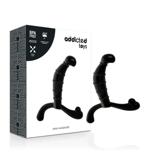 The black prostate massager by Addicted Toys - anal and perineum stimulator for men