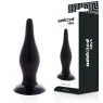 Main view of Addicted Toys black TPR anal plug, 14.5 cm, ultra soft for anal dilation.
