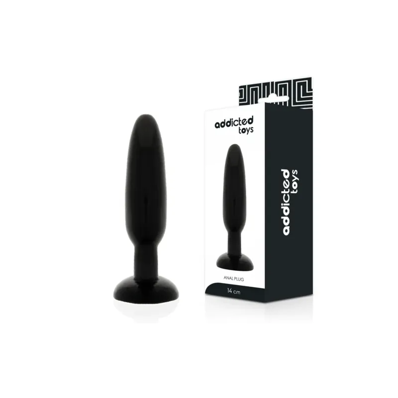 Plug anale Addicted Toys 14 cm in TPR flessibile ipoallergenico – vista frontale