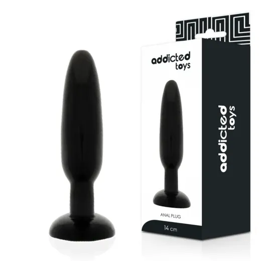 Tapón anal Addicted Toys 14 cm de TPR flexible hipoalergénico – vista frontal
