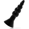 Overall view of Addicted Toys black anal plug 17 cm in TPR phthalate-free, for anal dilation