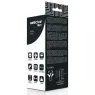 Vue d'ensemble du plug anal noir Addicted Toys 17 cm en TPR sans phtalates, pour dilatation anale