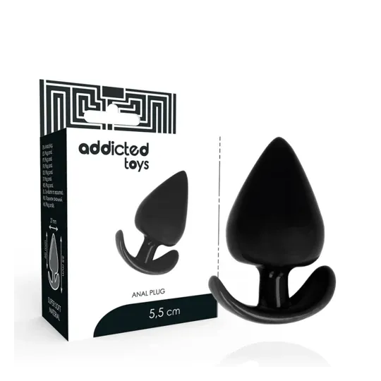 Plug anale Addicted Toys 5,5 cm TPR morbido - vista principale ergonomico