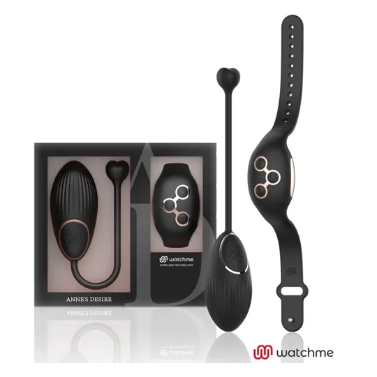 Remote control egg vibrator Anne's Desire Watchme black gold medical silicone