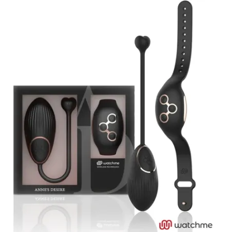 Remote control egg vibrator Anne's Desire Watchme black gold medical silicone