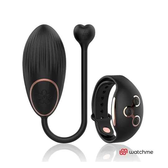 Huevo vibrador control remoto Anne's Desire Watchme negro oro silicona médica