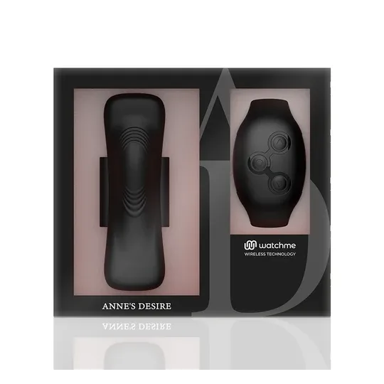 Kabelloser Panty-Vibrator Anne's Desire Watchme schwarz mit Fernbedienungsuhr