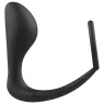 Plug anal con anillo de pene Addicted Toys de silicona negra – vista general frontal" }, { "fr": "Plug anal noir Addicted Toys a