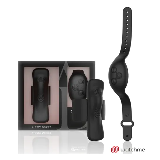 Panty vibrador inalámbrico Anne's Desire Watchme negro con reloj control remoto