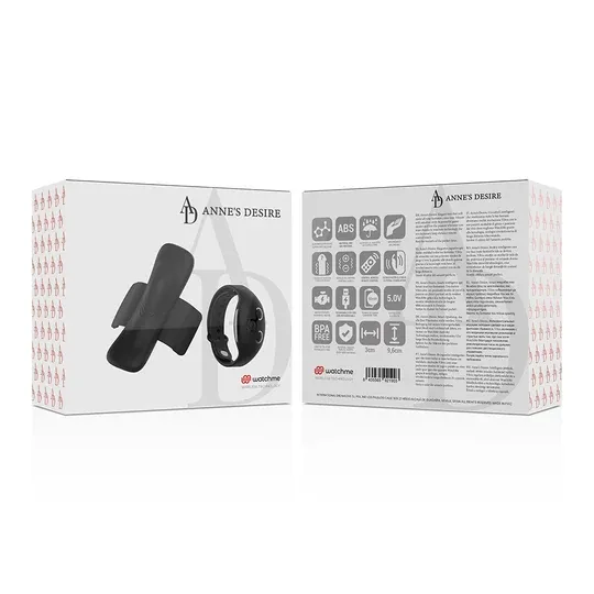 Panty vibrador inalámbrico Anne's Desire Watchme negro con reloj control remoto