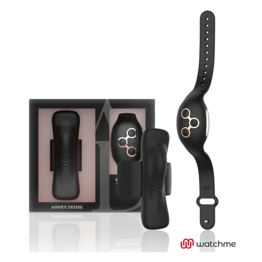Vibrationspanty Anne's Desire schwarz-gold mit WatchMe-Technologie und Smartwatch-Fernbedienung