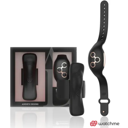 Vibrationspanty Anne's Desire schwarz-gold mit WatchMe-Technologie und Smartwatch-Fernbedienung