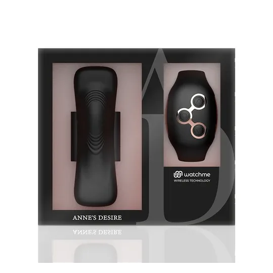 Vibrationspanty Anne's Desire schwarz-gold mit WatchMe-Technologie und Smartwatch-Fernbedienung