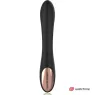Vibromasseur lapin Anne's Desire noir et or avec télécommande montre WATCHME, deux moteurs indépendants en silicone médical.