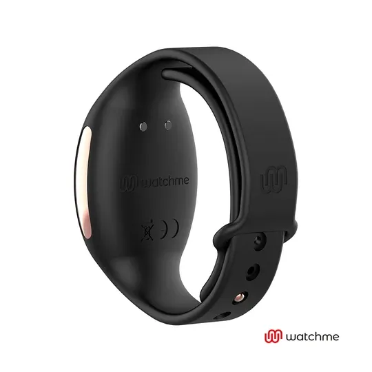 Vibratore coniglio Anne's Desire nero e oro con telecomando orologio WATCHME, due motori indipendenti in silicone medicale.