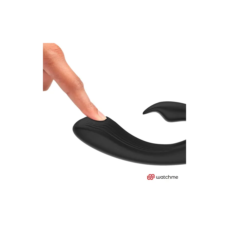 Black rabbit vibrator Anne's Desire WatchMe with remote control watch, dual motor, medical silicone, waterproof