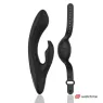 Black rabbit vibrator Anne's Desire WatchMe with remote control watch, dual motor, medical silicone, waterproof
