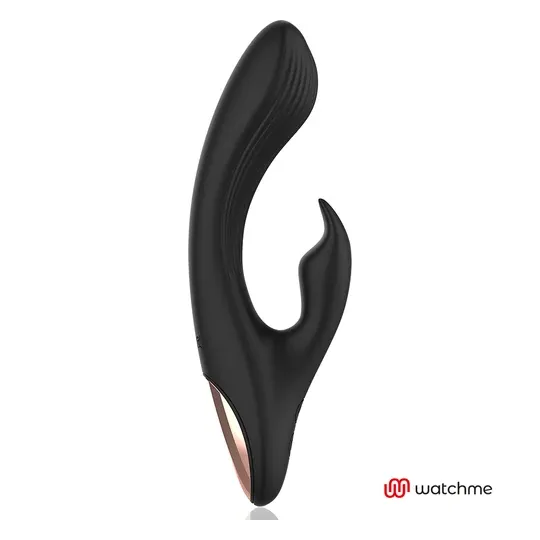 Black rabbit vibrator Anne's Desire WatchMe with remote control watch, dual motor, medical silicone, waterproof