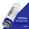 Flacone trasparente di lubrificante AQUA QUALITY a base d'acqua, 1000 ml, incolore e inodore.