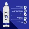 Clear bottle of AQUA QUALITY water-based lubricant, 1000 ml, colorless and odorless.