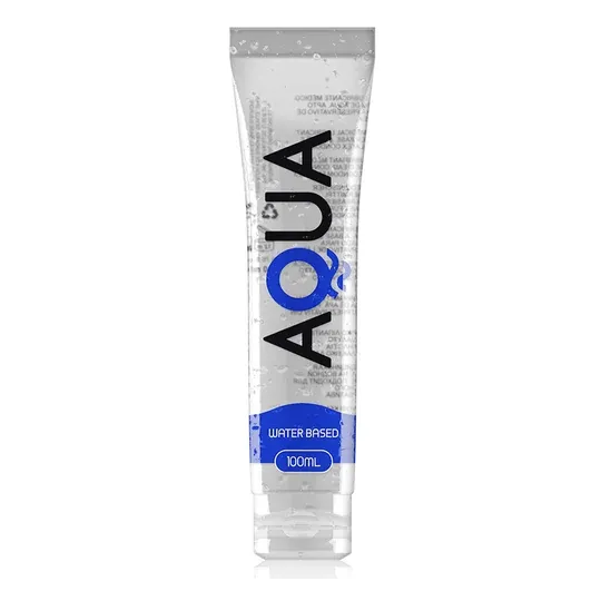 Wasserbasiertes Gleitgel AQUA QUALITY 100 ml in transparenter Flasche, geruchlos und rückstandsfrei.