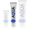 AQUA QUALITY water-based lubricant 100 ml in a clear bottle, odorless and residue-free.