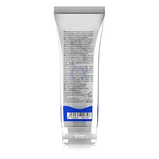 Lubrificante a base d'acqua AQUA QUALITY 100 ml in bottiglia trasparente, inodore e senza residui.