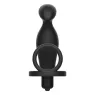 Plug anal vibratorio con anillo de silicona negro Addicted Toys - estimulador de próstata