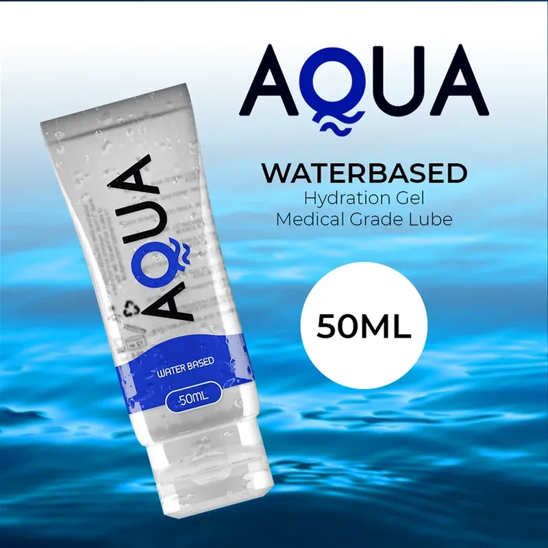 Flacone da 50 ml di lubrificante a base d'acqua vellutato trasparente AQUA QUALITY - D-227077