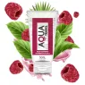 Water-based lubricant AQUA TRAVEL wild raspberry flavor, travel size 50 ml, light pink