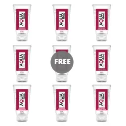 Water-based lubricant AQUA TRAVEL wild raspberry 50ml travel bottle pink long-lasting lubrication