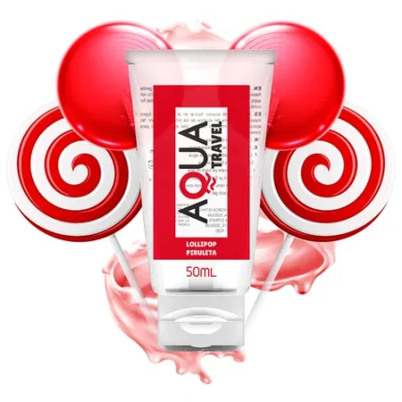 Aqua Travel lubricante a base de agua sabor piruleta tamaño viaje 50 ml