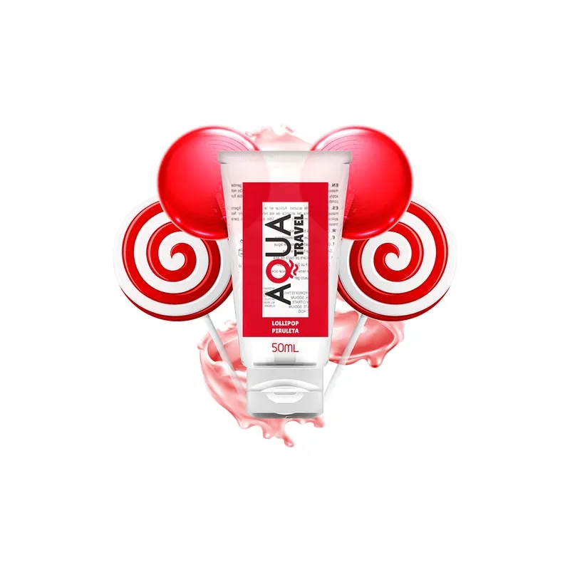 Aqua Travel Gleitgel auf Wasserbasis mit Lollipop-Geschmack Reisegröße 50 ml