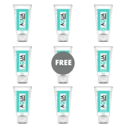 Lubrifiant à base d'eau AQUA TRAVEL saveur fruits tropicaux, format voyage 50 ml, transparent et longue durée