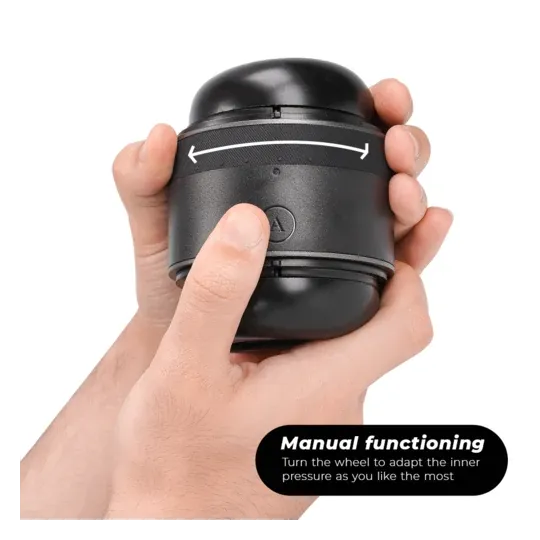 Compact adjustable stroker Arcwave Voy, silicone male masturbator with 8 settings and adjustable seal