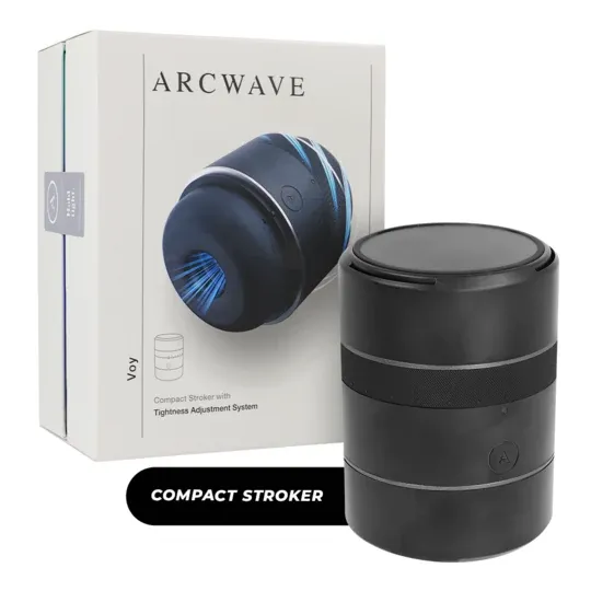 Stroker compact réglable Arcwave Voy, masturbateur masculin en silicone avec 8 réglages et étanchéité ajustable