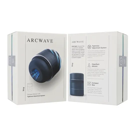 Masturbatore maschile compatto regolabile Arcwave Voy, in silicone con 8 impostazioni e tenuta regolabile