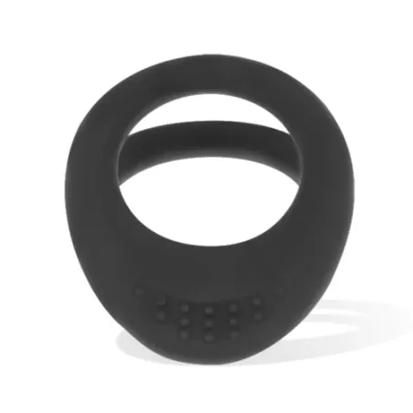 Pack de dos anillos de silicona para pene OHMAMA FETISH, negro, tallas 3.5 y 4.5 cm