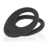 Pacco da due anelli penieni in silicone OHMAMA FETISH, nero, 3.5 e 4.5 cm