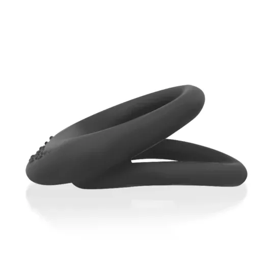 Pacco da due anelli penieni in silicone OHMAMA FETISH, nero, 3.5 e 4.5 cm