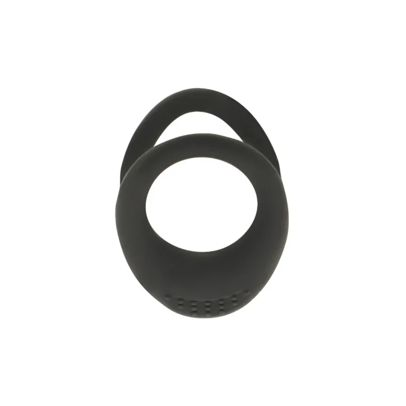 Zwei Penisringe aus Silikon von OHMAMA FETISH, schwarz, Größen 3,5 cm und 4,5 cm